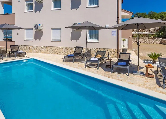 Capri With Heated Pool And Sea View On Krk Island